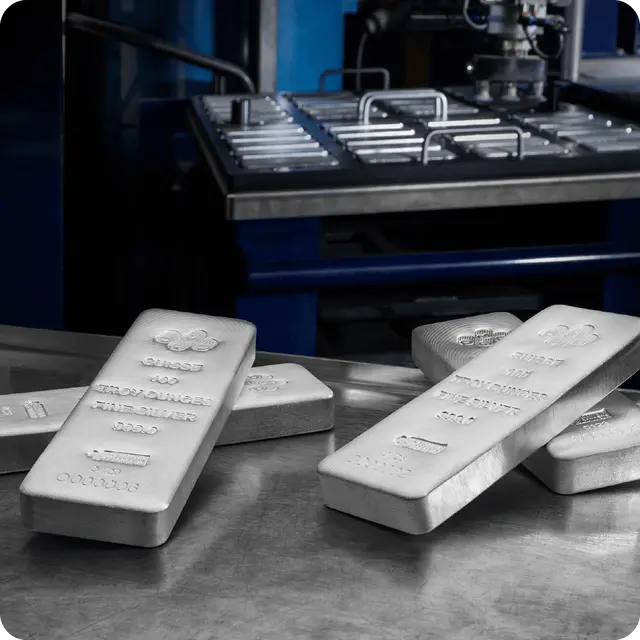 100 onces Lingot d'Argent - PAMP Suisse