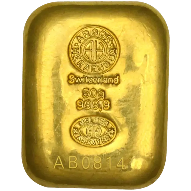 50 grammes Lingot d'Or - Argor-Heraeus