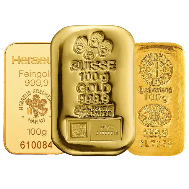 100 grammes Lingot d'Or - Sélection aléatoire