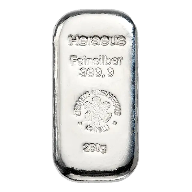 250 grammes Lingotin d'Argent - Heraeus