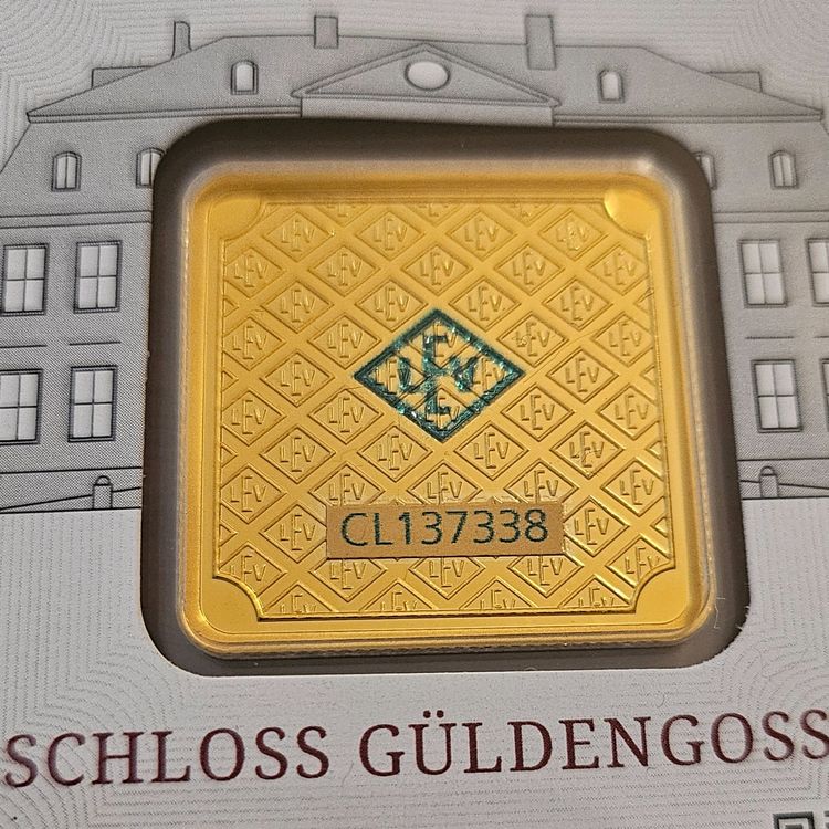 Lingot d'or 20 g, or fin 999,9, encapsulé