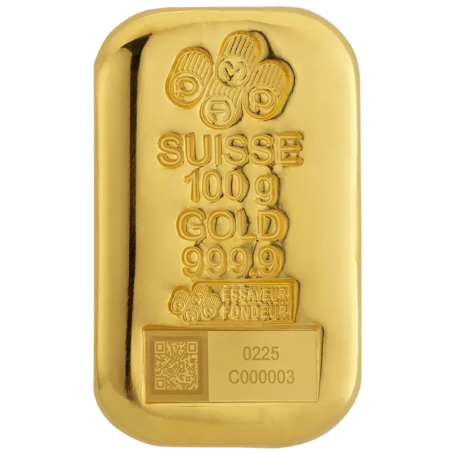 100 grammes Lingot d'Or - PAMP Suisse - 2025 Design