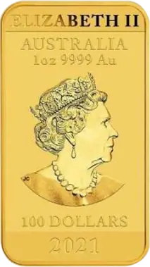 Dragon rectangulaire 1 oz | Or | Années mixtes