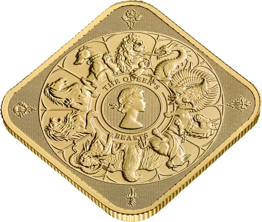 Lingot d'or Queen's Beast Completer de 1 oz | Royal Mint