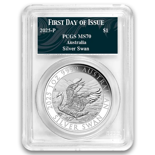1 once Pièce d'Argent - MS-70 PCGS - Australian Swan 2025