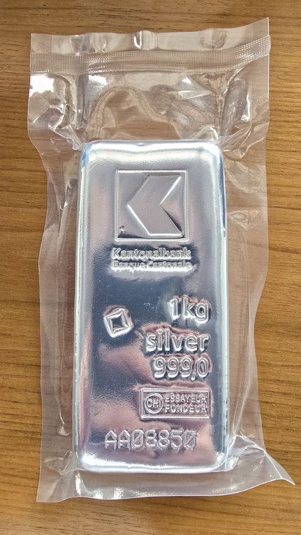 Lingot d'argent de 1 kg