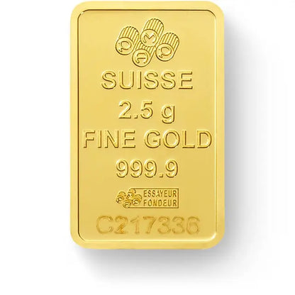 2,5 grammes lingotin d'or - PAMP Suisse Lady Fortuna