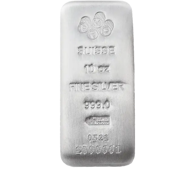 10 onces Lingot d'Argent - PAMP Suisse