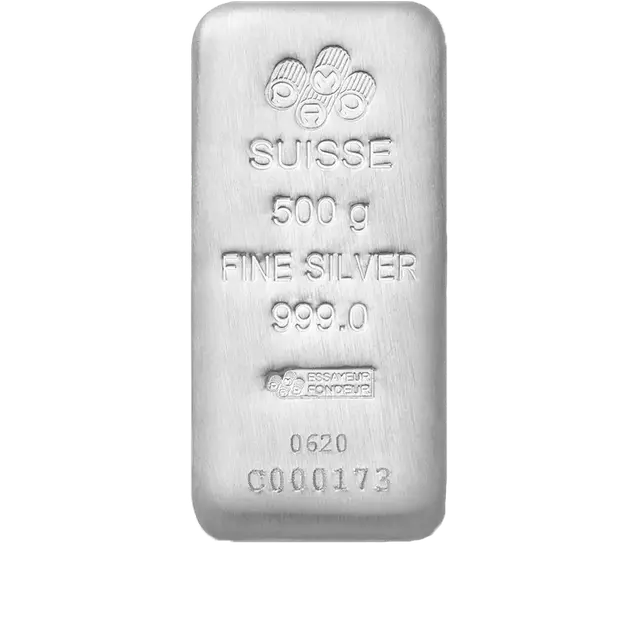 500 grammes lingot d'argent - PAMP Suisse
