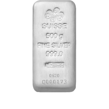 500 grammes lingot d'argent - PAMP Suisse