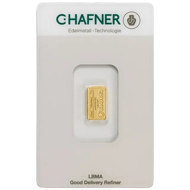 1 gramme Lingotin d'Or - C. Hafner