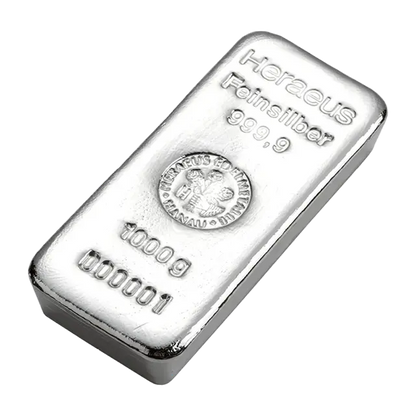 1 kg Lingot d'Argent - Heraeus