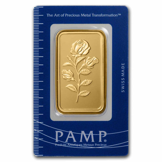 Lingot d'or de 50 grammes - PAMP Suisse Rosa (en test)