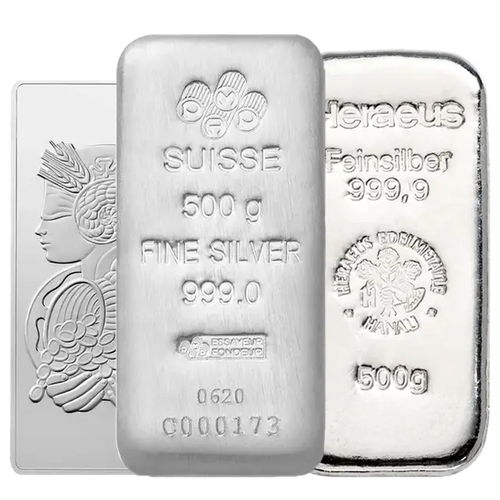 500 grammes Lingot d'Argent - Sélection aléatoire