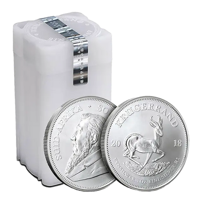 Tube 25 Pièces d'Argent Krugerrand (Années Mixtes)