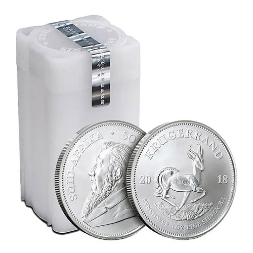 Tube 25 Pièces d'Argent Krugerrand (Années Mixtes)