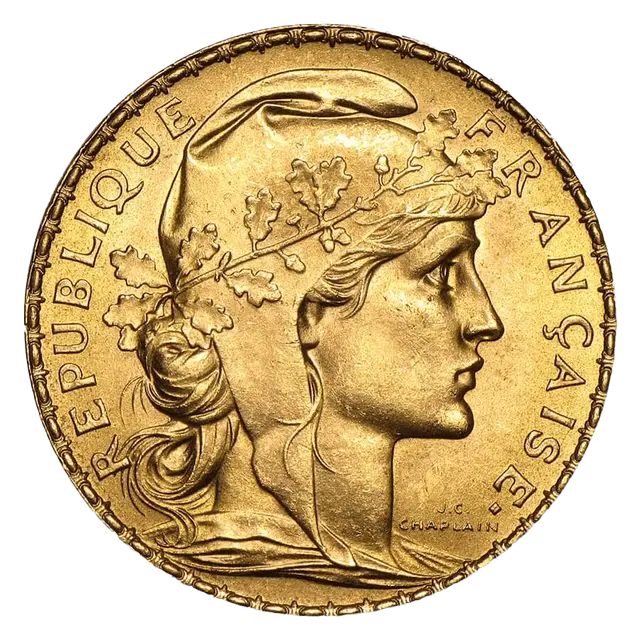 20 Francs Pièce d'Or - Napoléon (Coq de Chaplain) - Années Mixtes