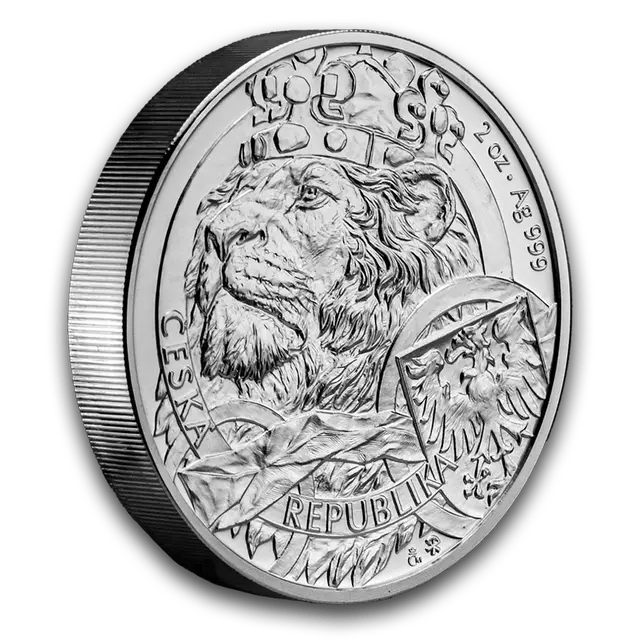 2 onces Pièce d'Argent - Lion Tchèque 2025