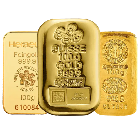 100 grammes Lingot d'Or - Sélection aléatoire