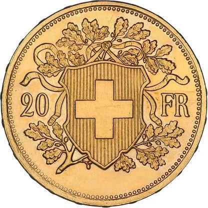 20 Francs Suisse Pièce d'Or - Vreneli Helvetia - Années Mixtes