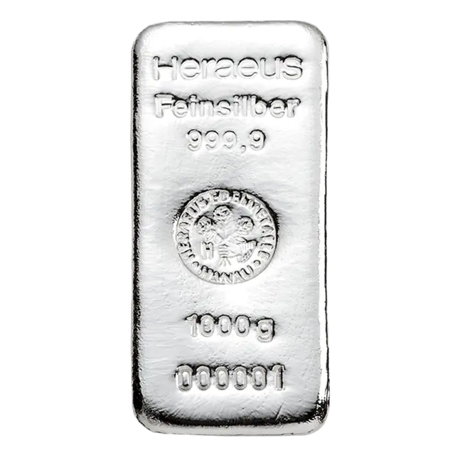 1 kg Lingot d'Argent - Heraeus
