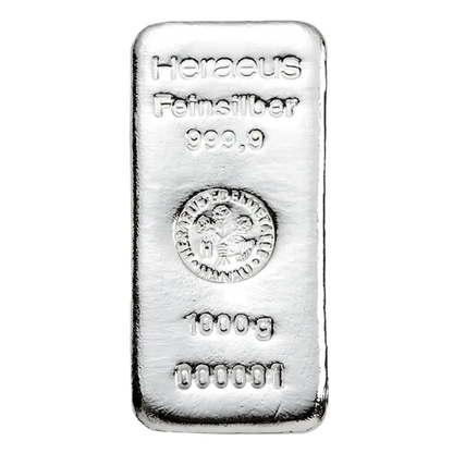 1 kg Lingot d'Argent - Heraeus