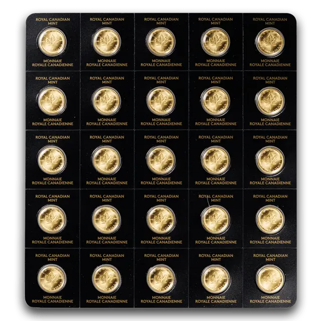 25x1 gramme Maplegram pièce d'or - Maple Leaf (Années Mixtes)