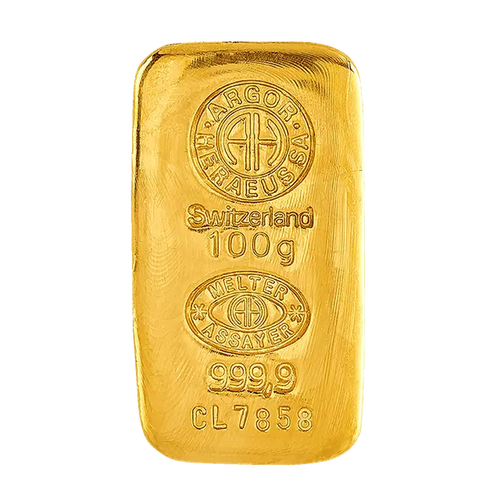 100 grammes Lingot d'Or - Argor-Heraeus