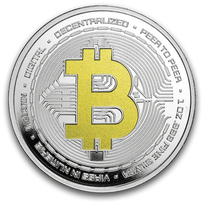 1 once Pièce d’Argent - 2025 Bitcoin Colorisée