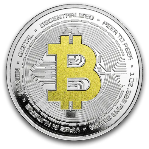 1 once Pièce d’Argent - 2025 Bitcoin Colorisée