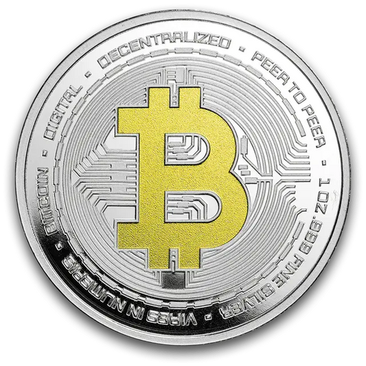 1 once Pièce d’Argent - 2025 Bitcoin Colorisée