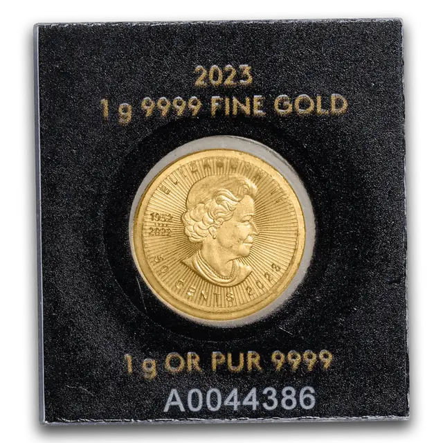 1 gramme Maplegram pièce d’Or - Maple Leaf (Années Mixtes)