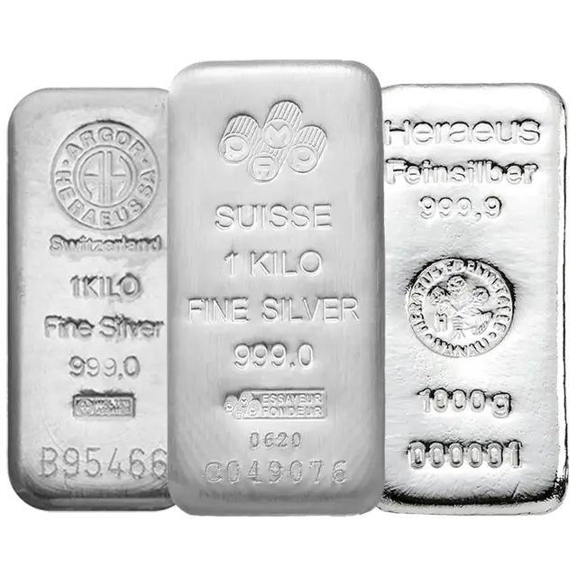 1 kilogramme Lingot d'Argent - Sélection aléatoire