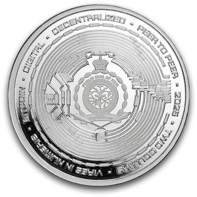 1 once Pièce d’Argent - 2025 Bitcoin Colorisée