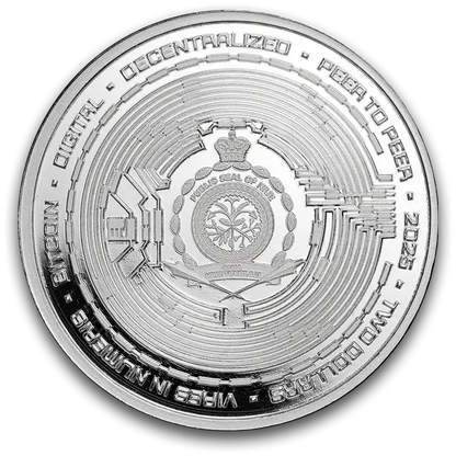 1 once Pièce d’Argent - 2025 Bitcoin Colorisée