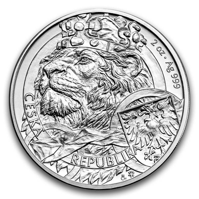 2 onces Pièce d'Argent - Lion Tchèque 2025