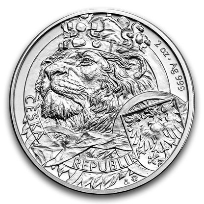 2 onces Pièce d'Argent - Lion Tchèque 2025