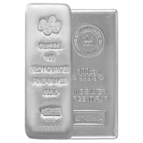 100 onces Lingot d'Argent - Sélection aléatoire