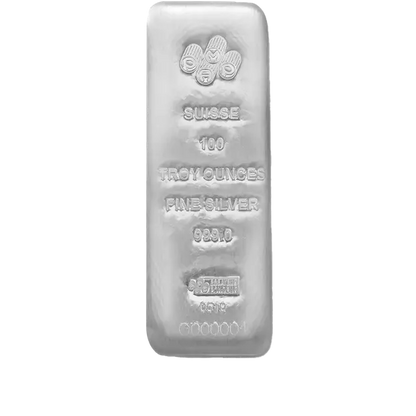 100 onces Lingot d'Argent - PAMP Suisse