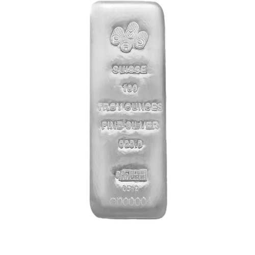 100 onces Lingot d'Argent - PAMP Suisse