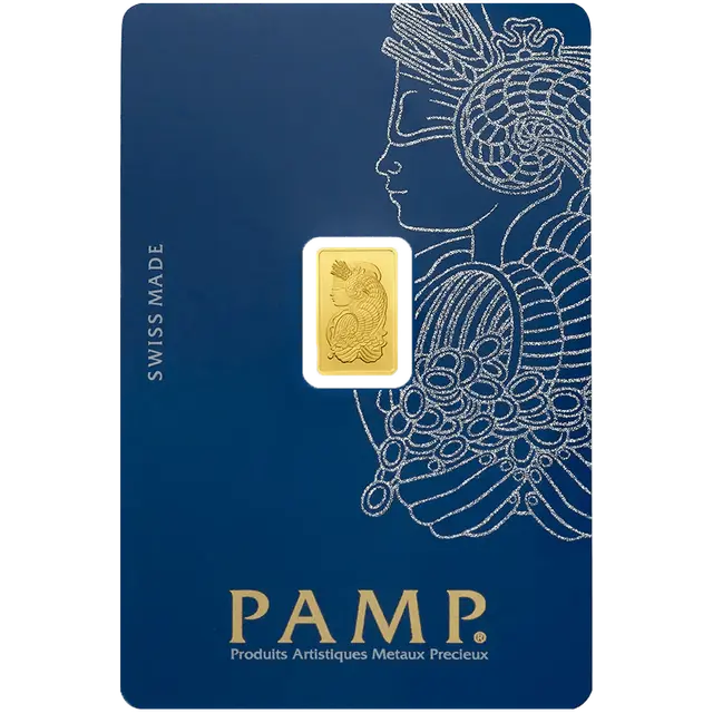 1 gramme lingotin d'or - PAMP Suisse Lady Fortuna