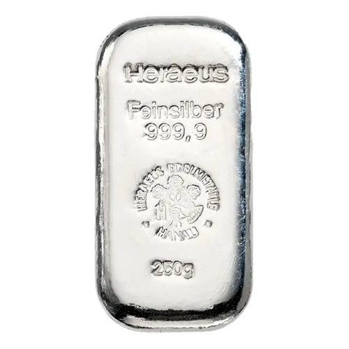 250 grammes Lingotin d'Argent - Heraeus