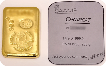 Lingot d'or 250g - SAAMP